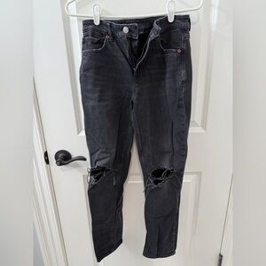 American Eagle Outfitters Black Distressed Skinny Jeans
